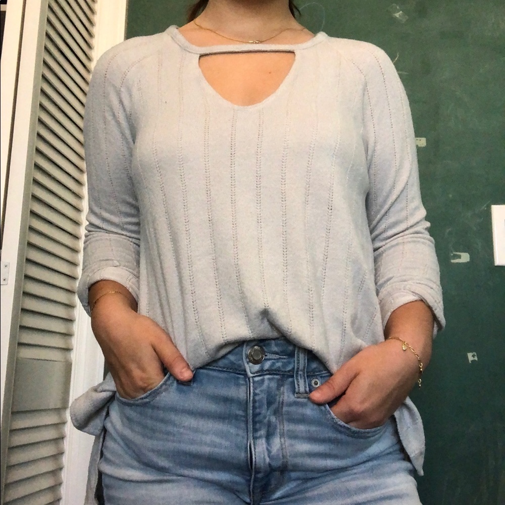 AE Soft & Sexy Keyhole-Cutout Sweater